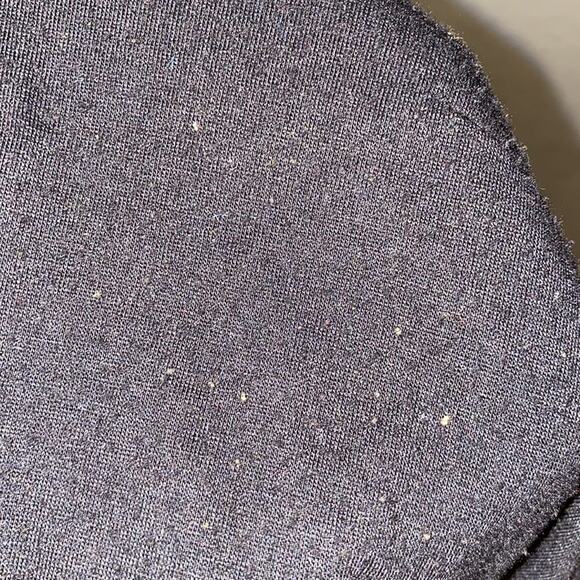 LOFT Black Midi Dress Pleated Skirt w/ Belt Sz 2 Polyester Stretch V-neck - Picture 10 of 13